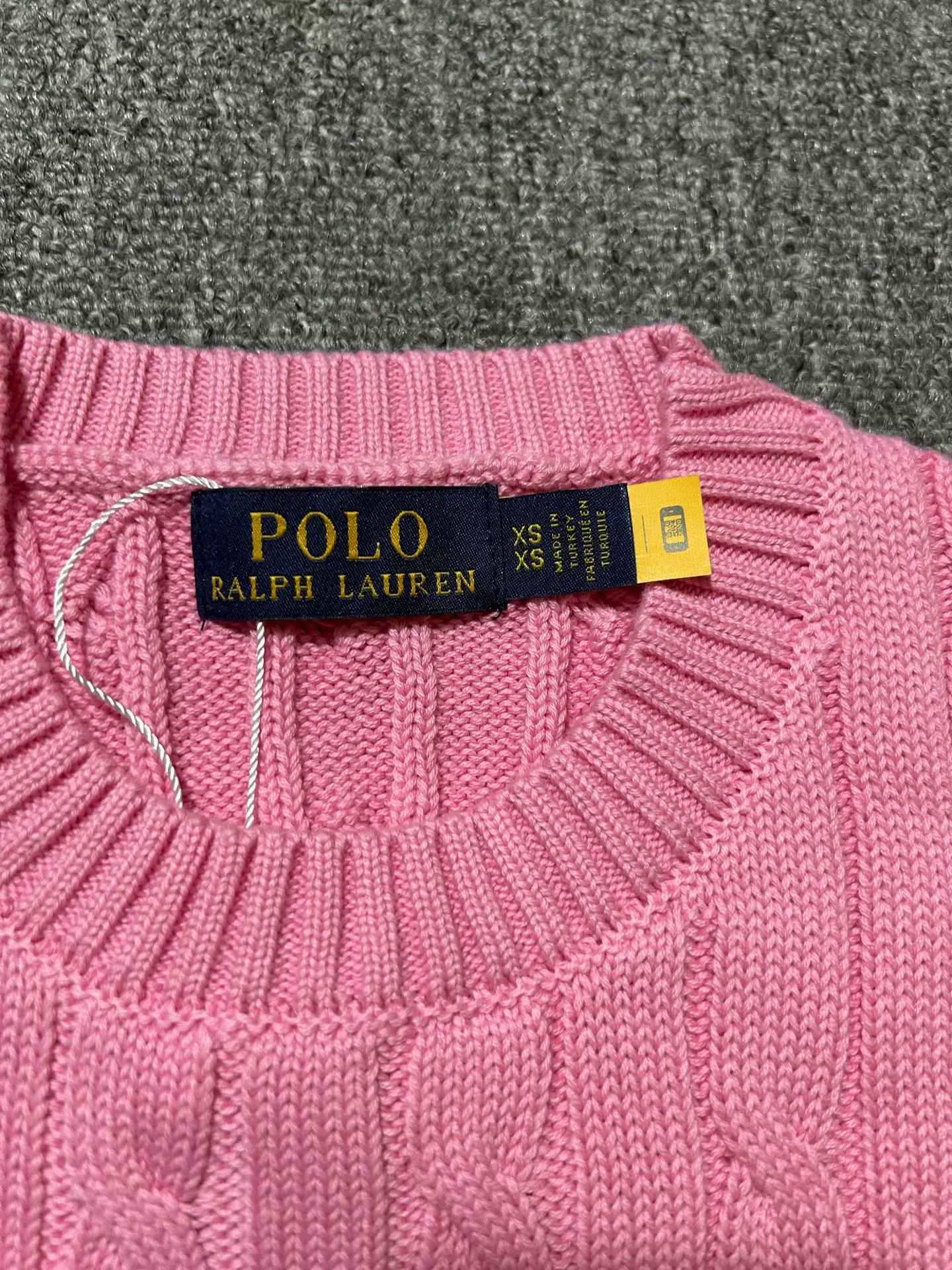 P160 Polo Ralph Lauren SS23 solid color logo embroidered sweater, official website logo on the collar. Scan the QR code to enter the official website and compare the quality at will. Size: XS-L